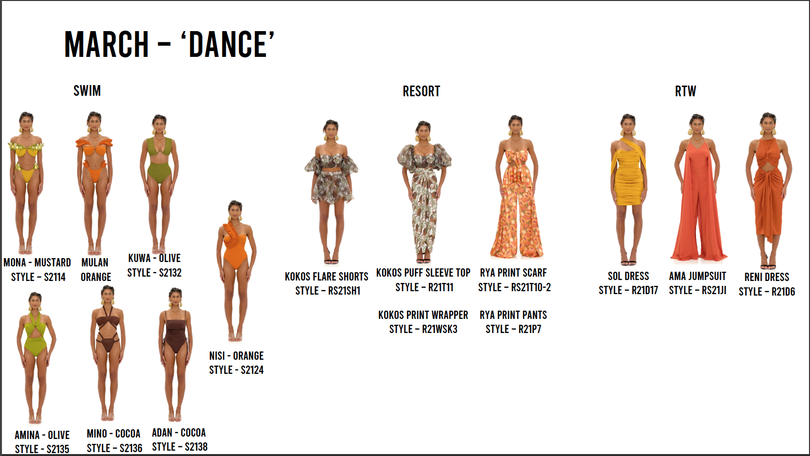 RTW + SWIM 2021 - DROP 1 (HARVEST COLLECTION)