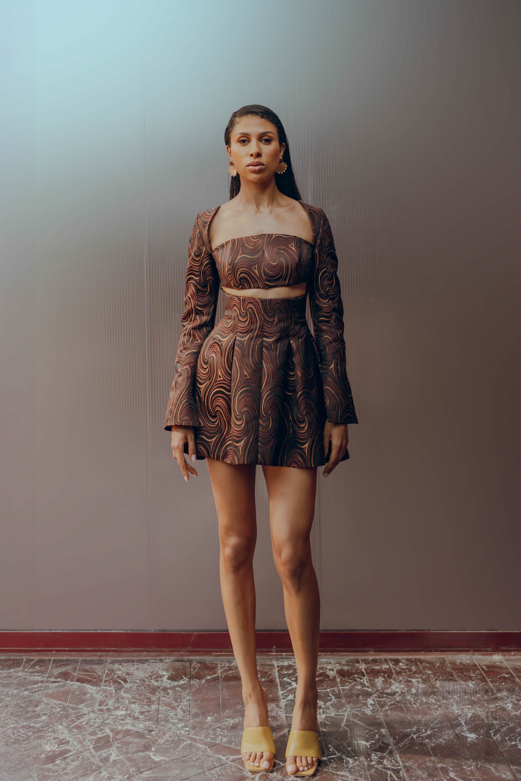 NALA MINI DRESS - CORDA JACQUARD