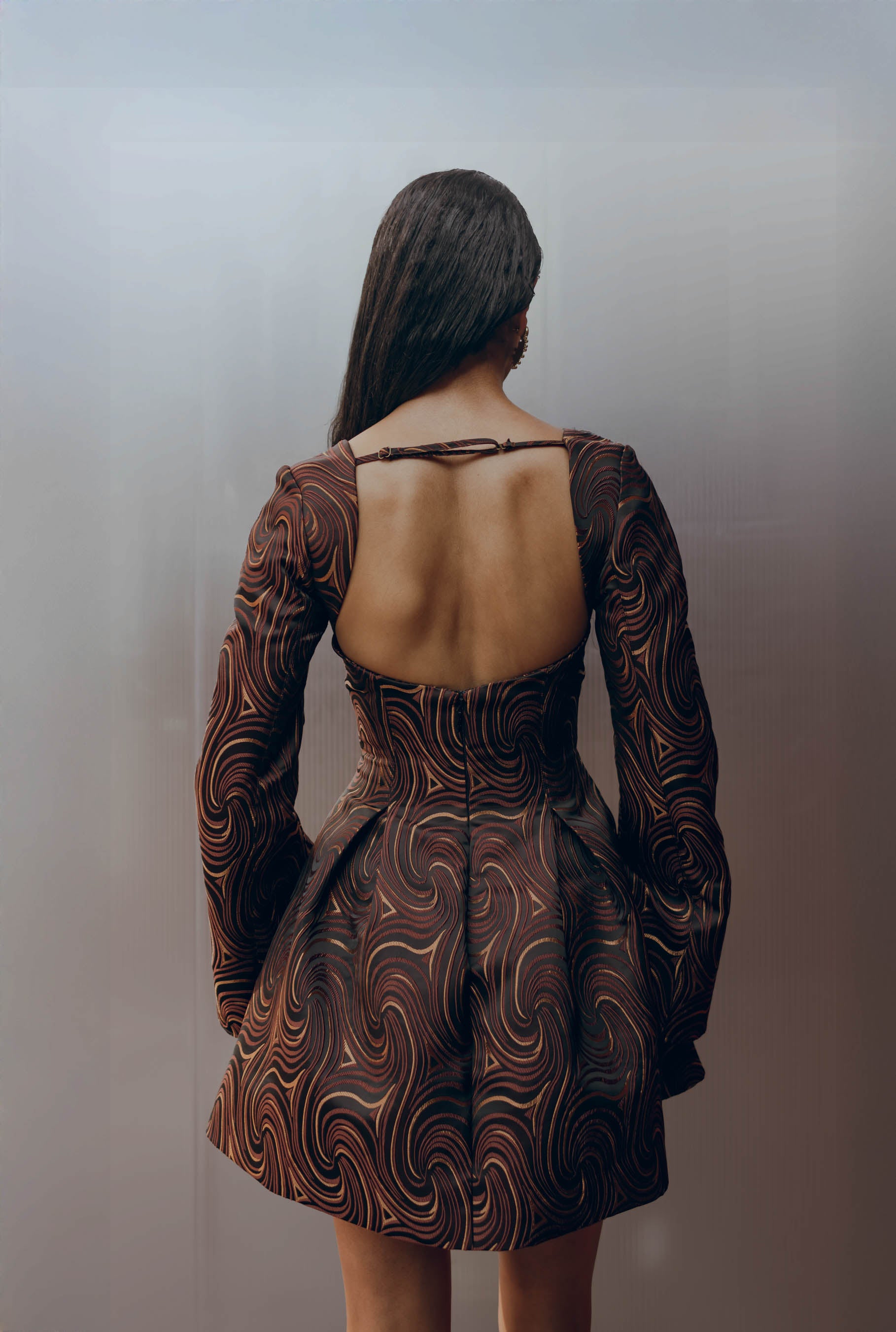 NALA MINI DRESS - CORDA JACQUARD