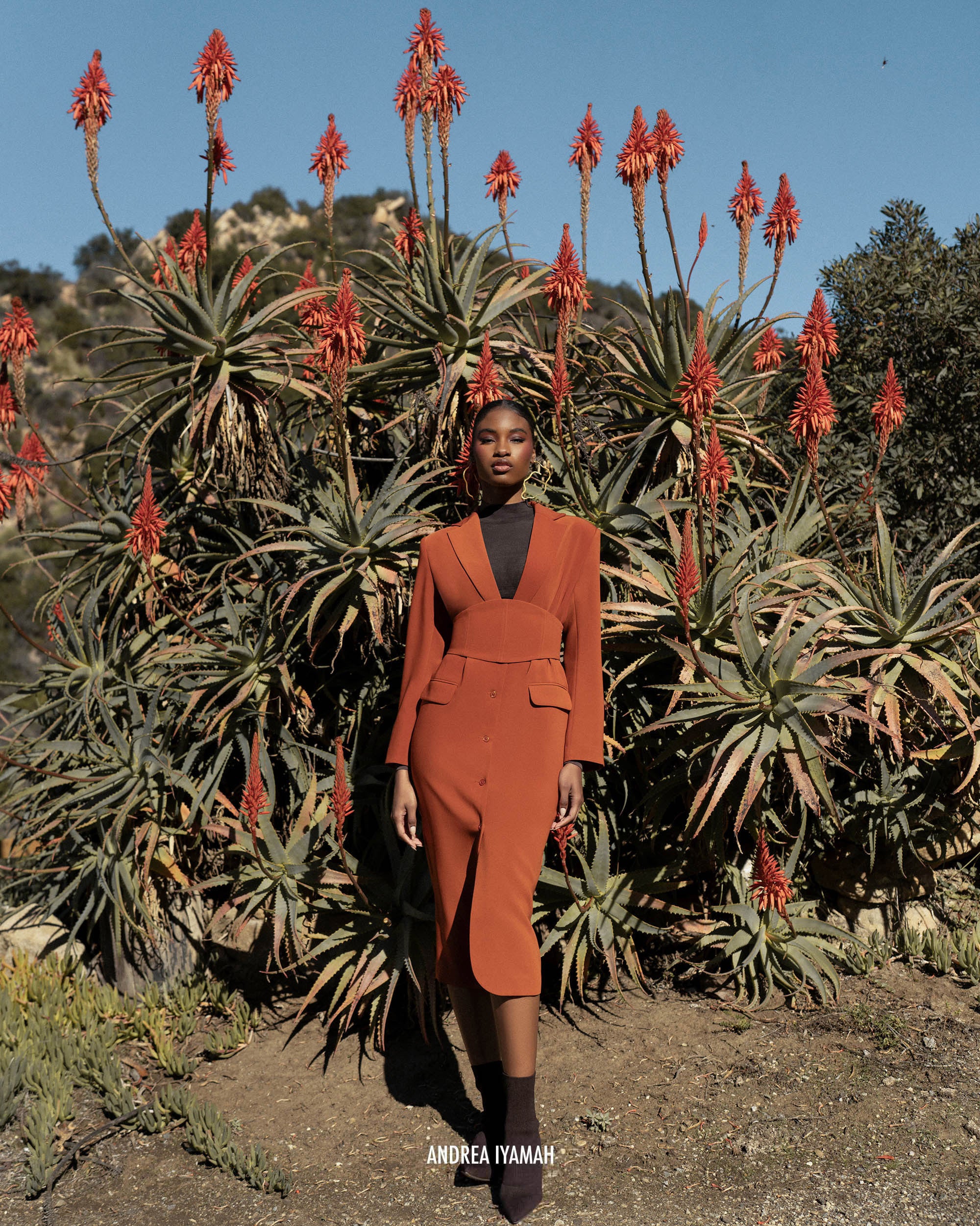 ZIA CORSET BLAZER DRESS - PUMPKIN