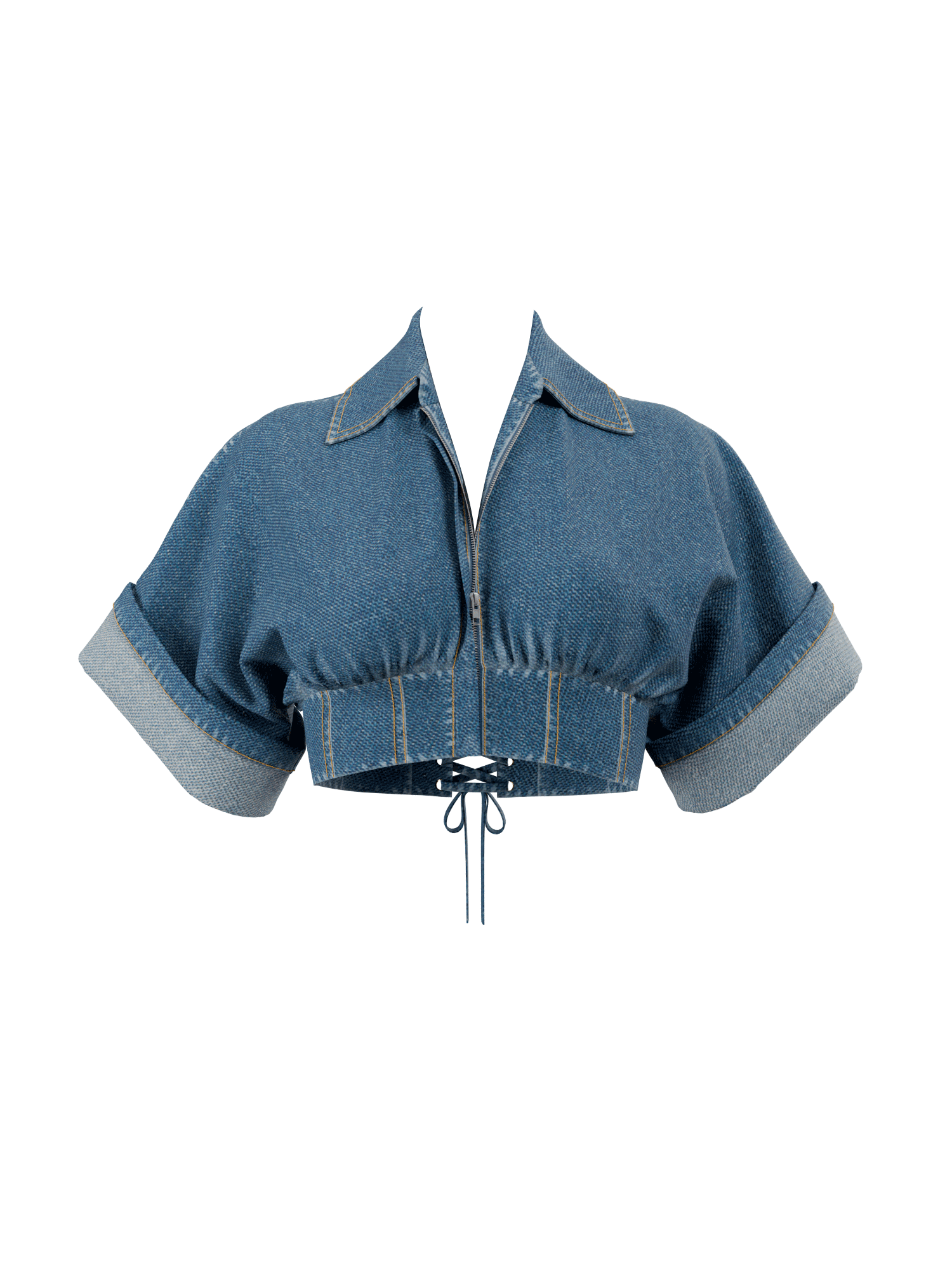 ALU CROP TOP - DENIM