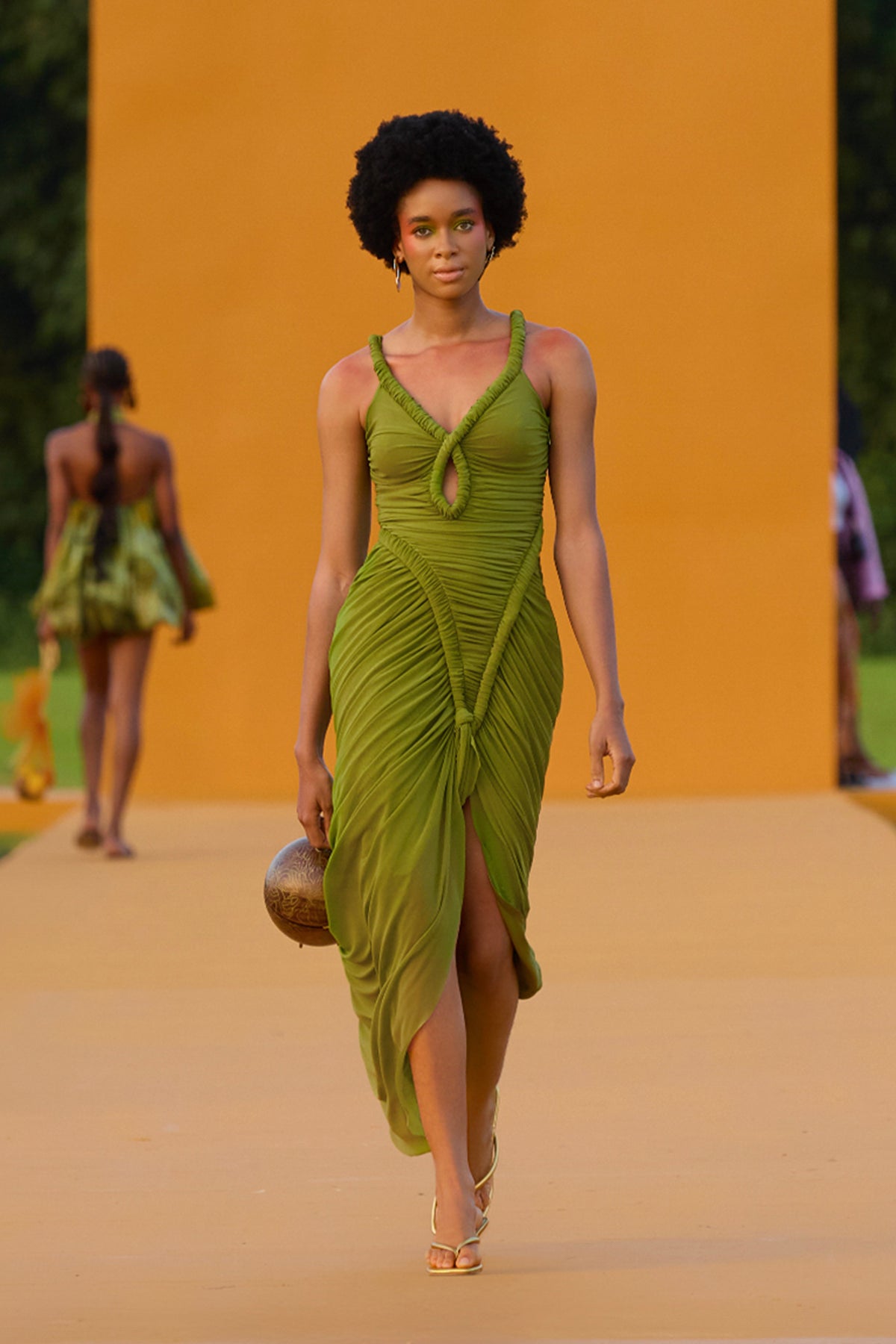 AYA MESH DRESS OLIVE