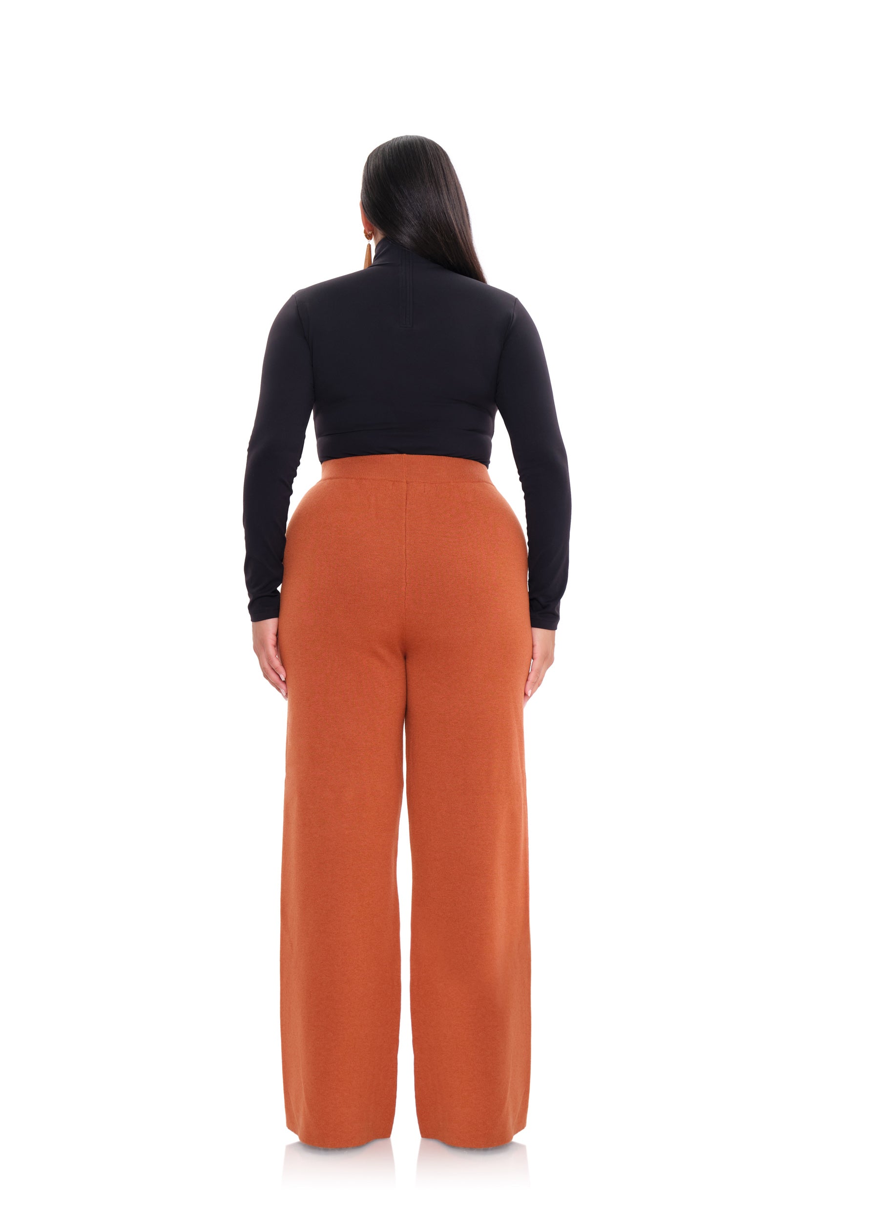 ALLY KNIT PANTS - PUMPKIN