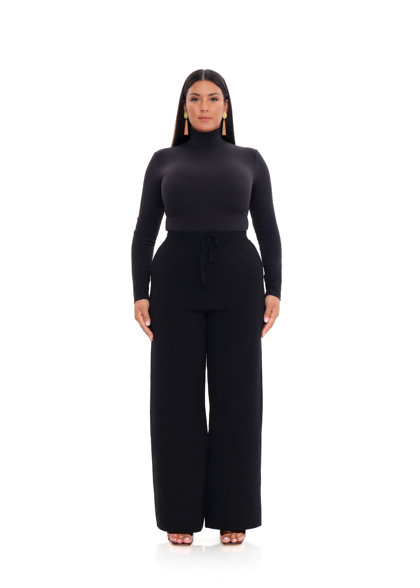 ALLY KNIT PANTS - ONYX