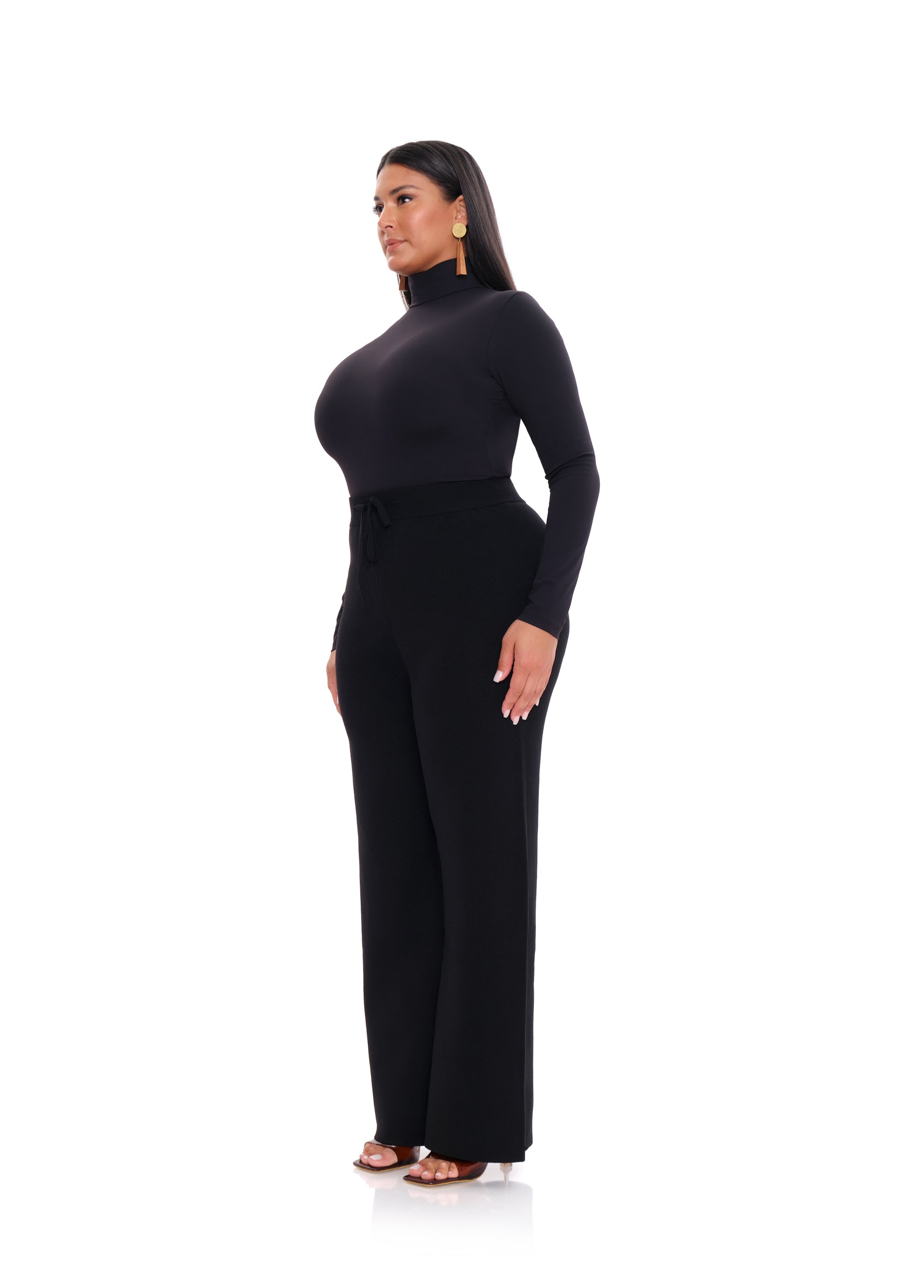 ALLY KNIT PANTS - ONYX