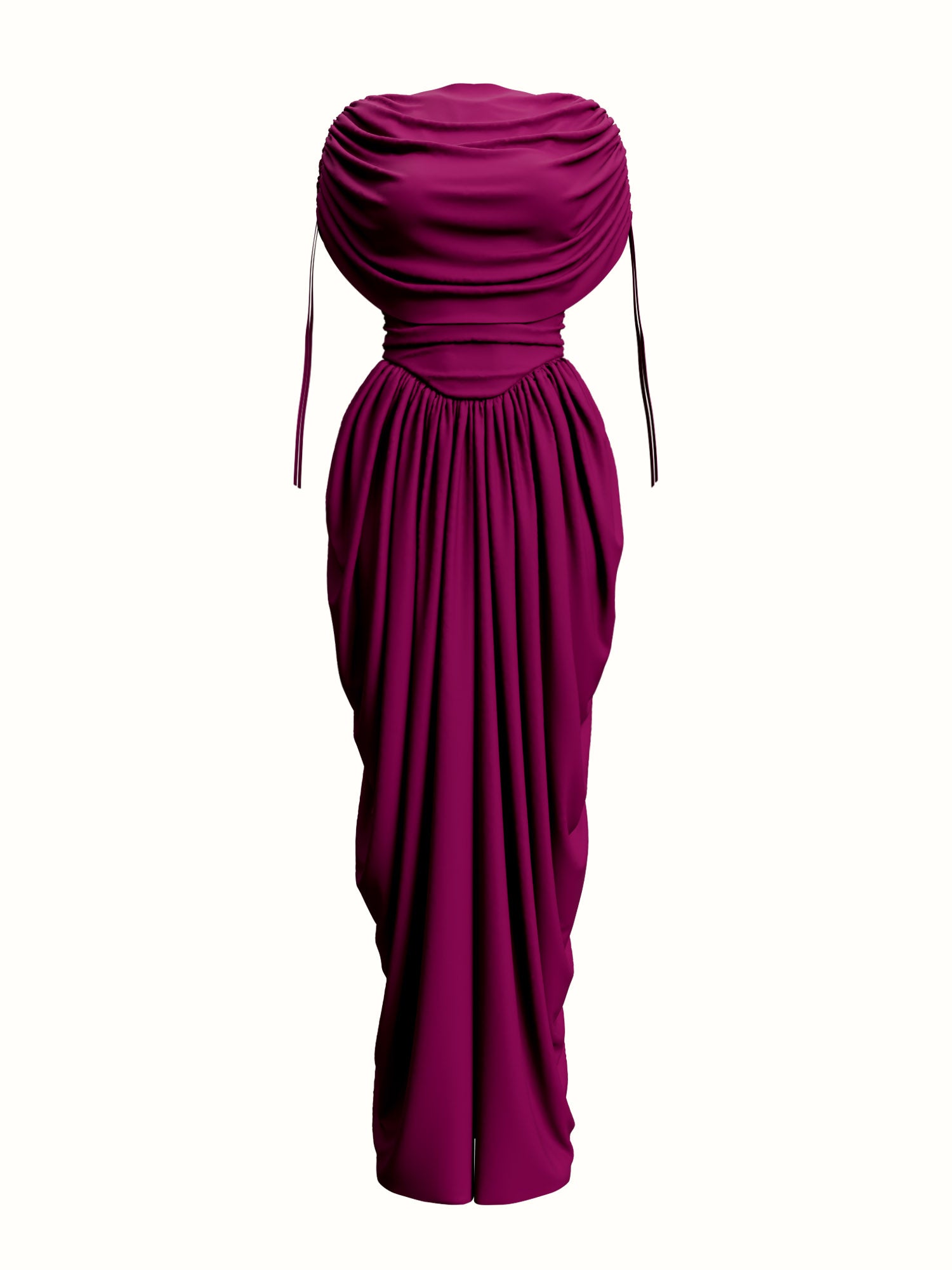 KATU MESH DRESS - PLUM