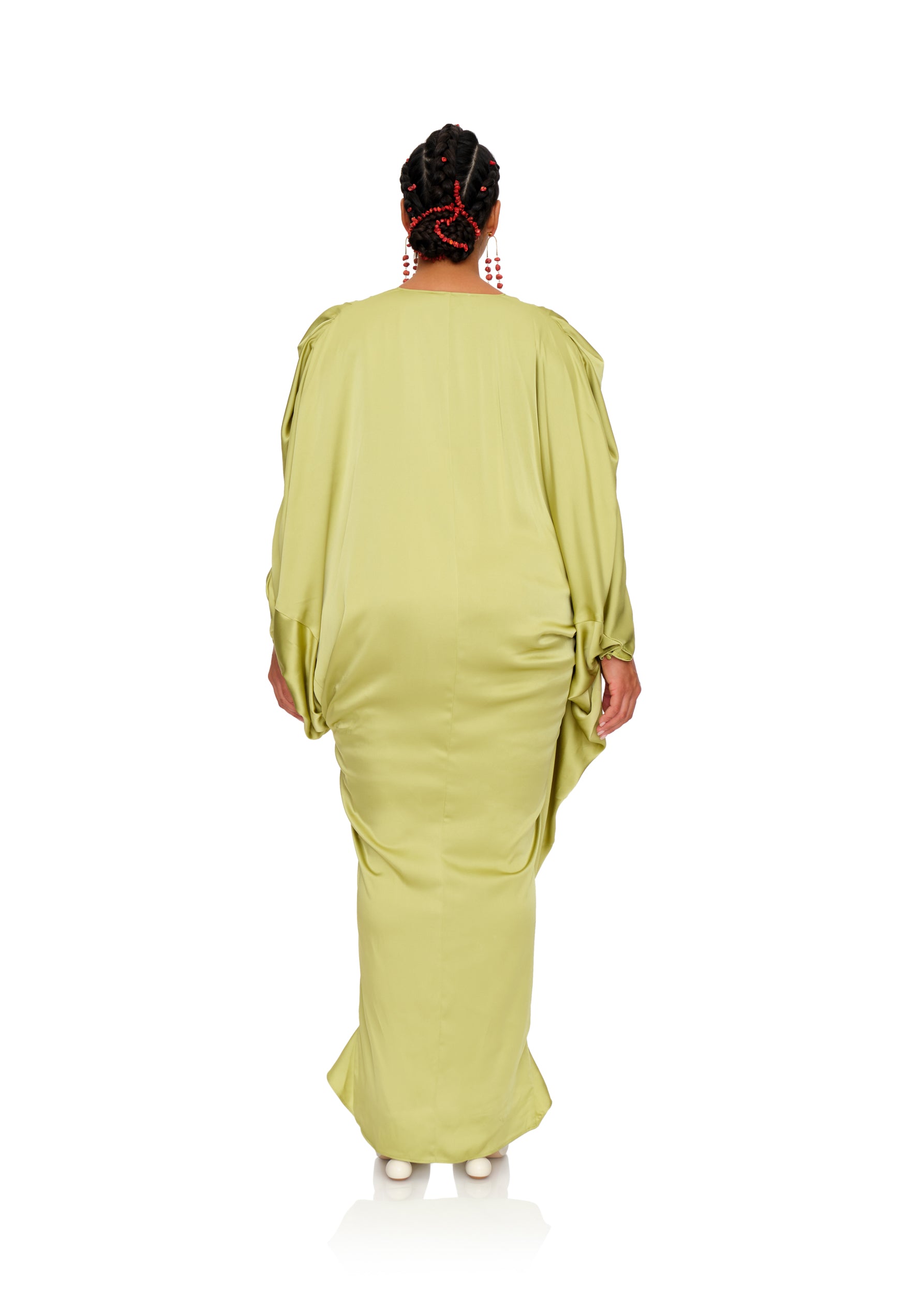 TIBARA KAFTAN DRESS - LIME