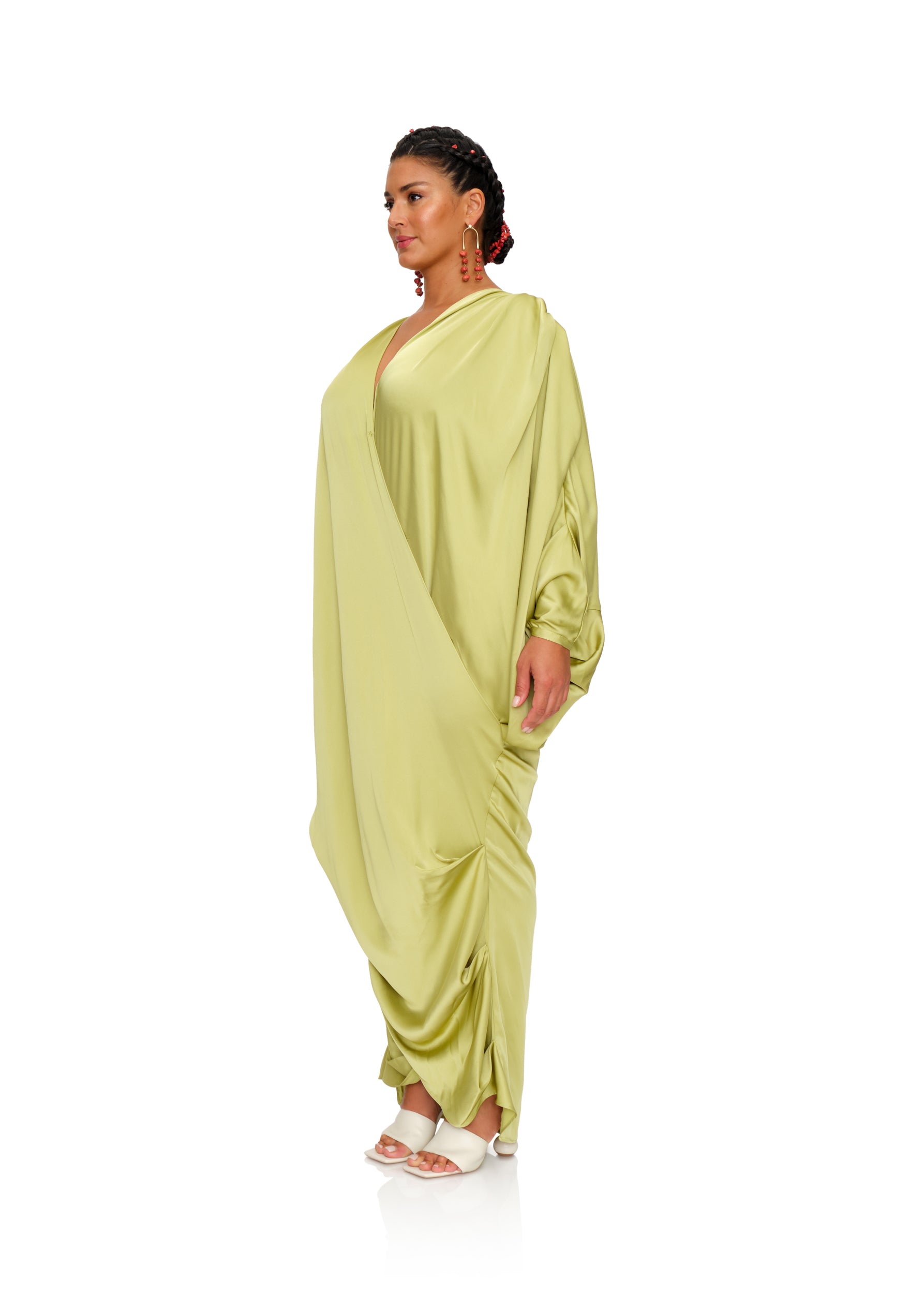 TIBARA KAFTAN DRESS - LIME
