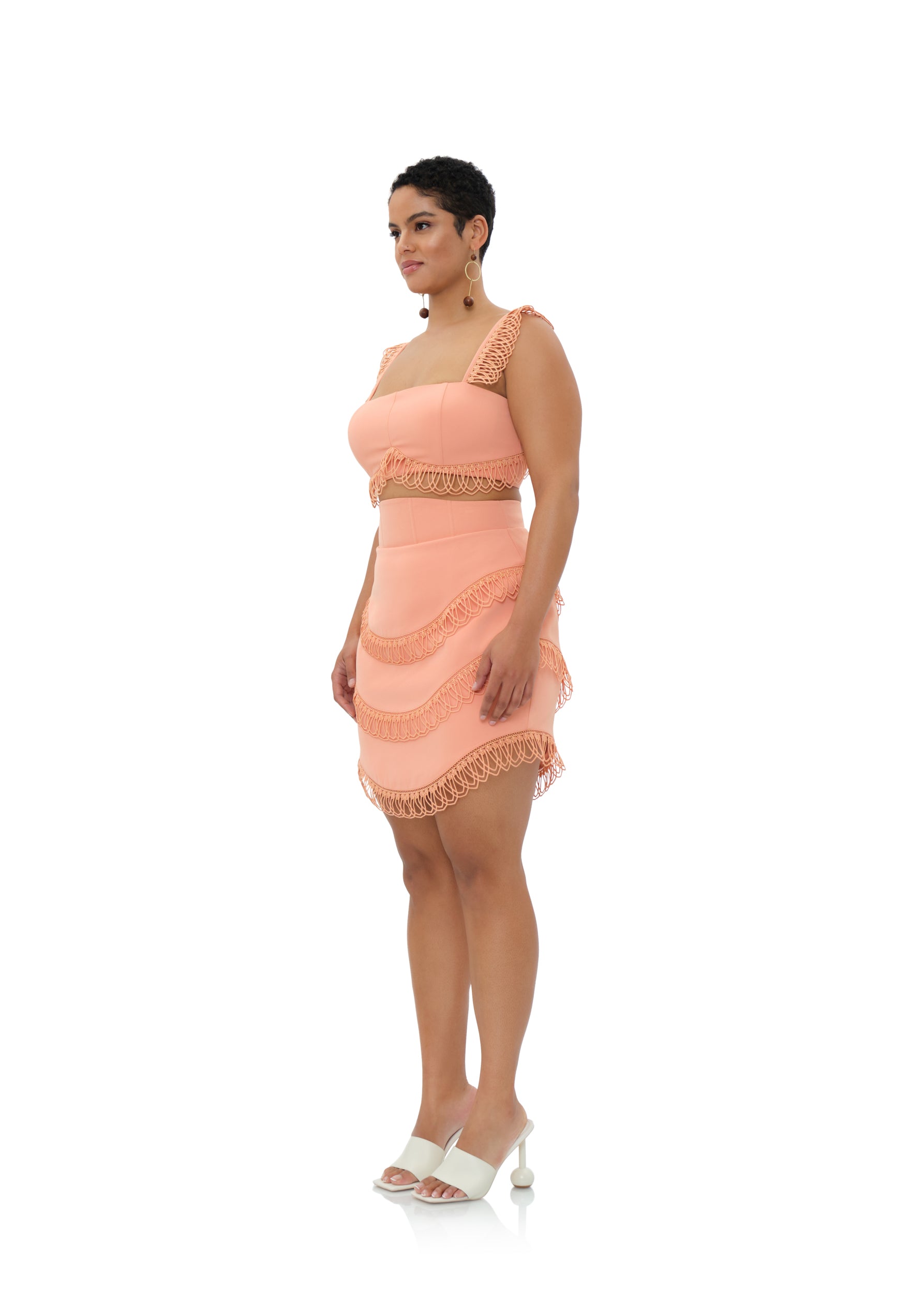 RIZO CORSET SKIRT - POWDER PEACH