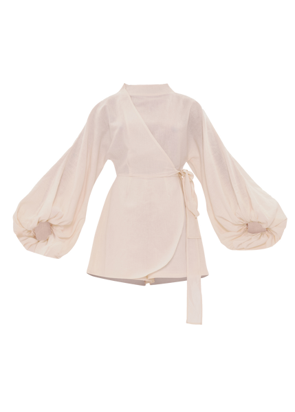 ANDREA IYAMAH BASO ROMPER - LIMESTONE