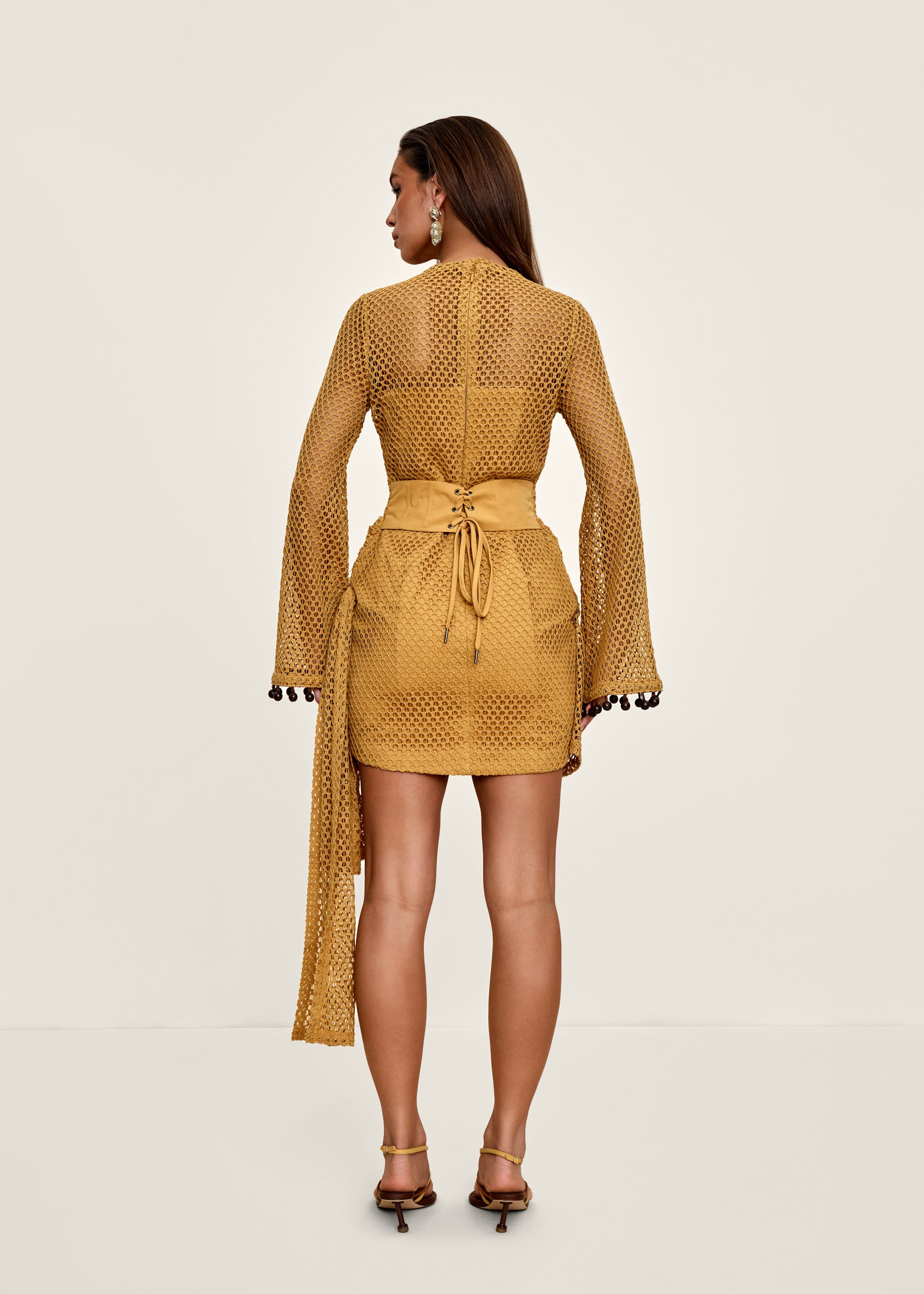ANDREA IYAMAH EGU CROCHET DRESS - MUSTARD ANDREA IYAMAH EGU CROCHET DRESS - MUSTARD