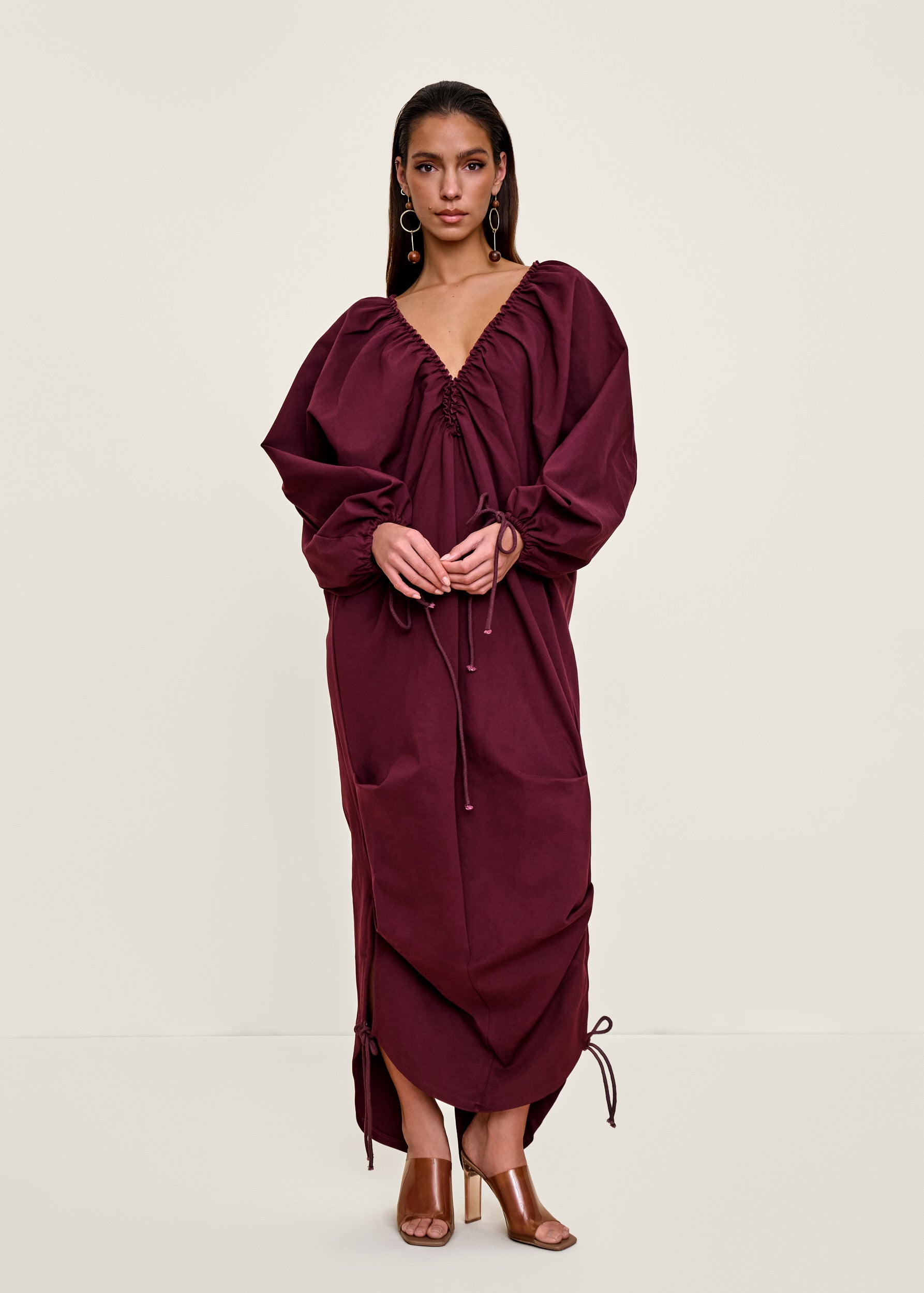 META MAXI DRESS - DARK PLUM