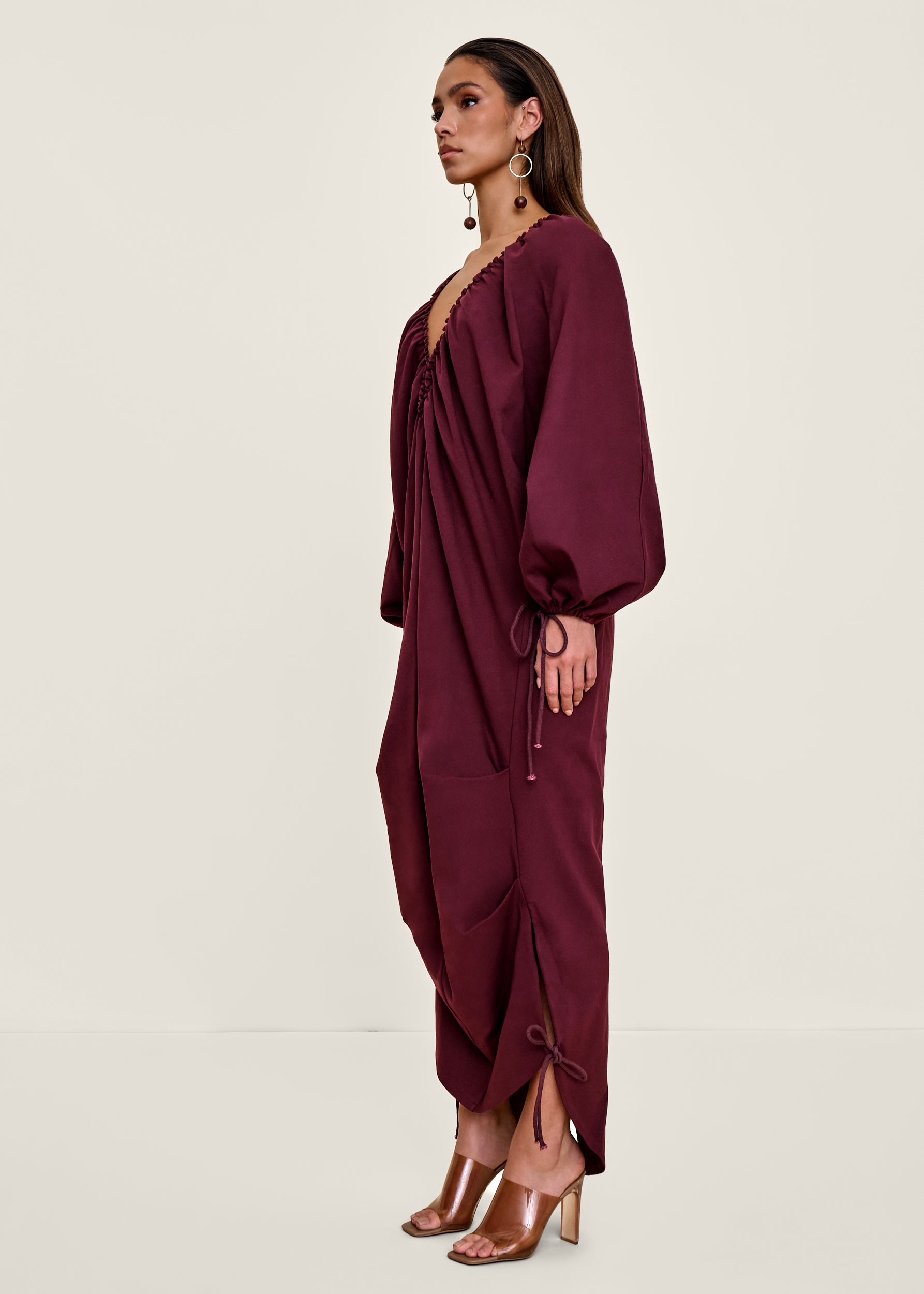 META MAXI DRESS - DARK PLUM