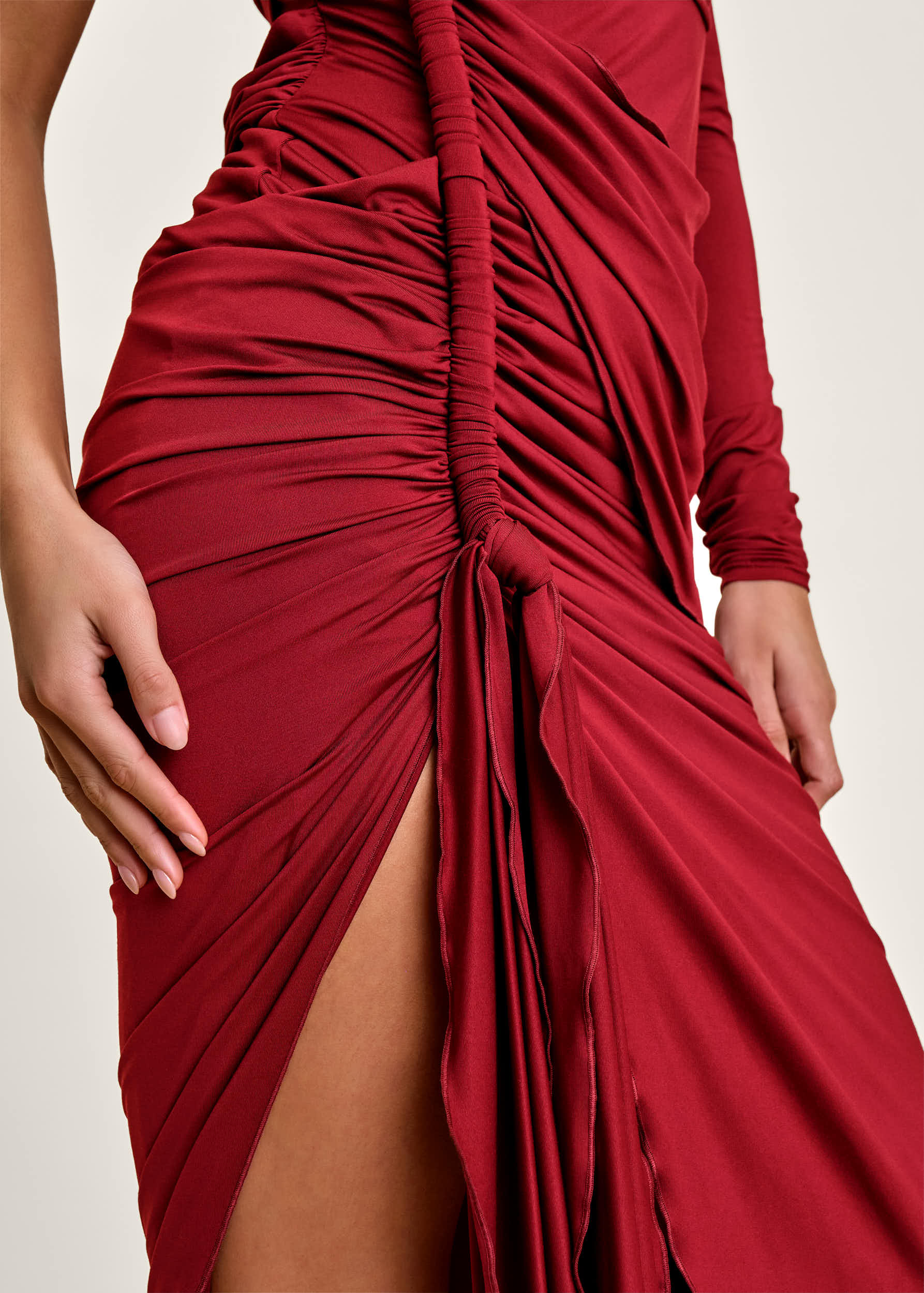 TURI DRESS - BURGUNDY