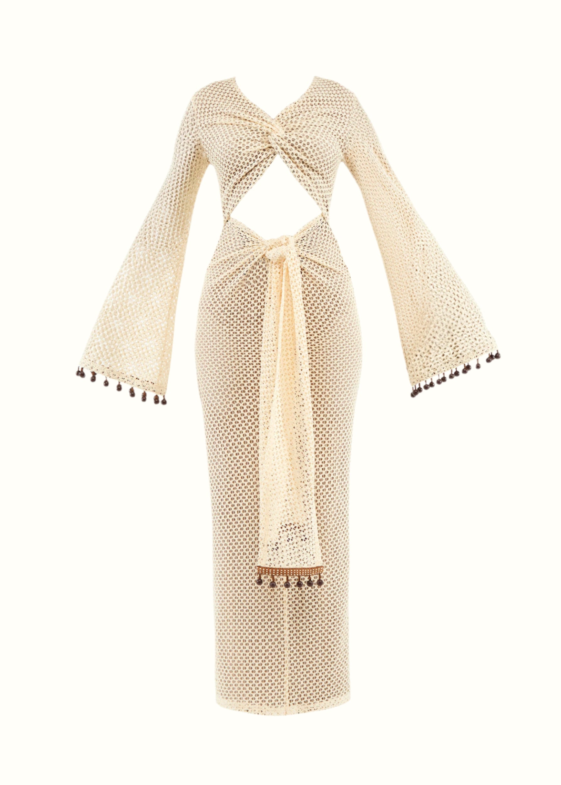 TERI CROCHET DRESS - CREAM