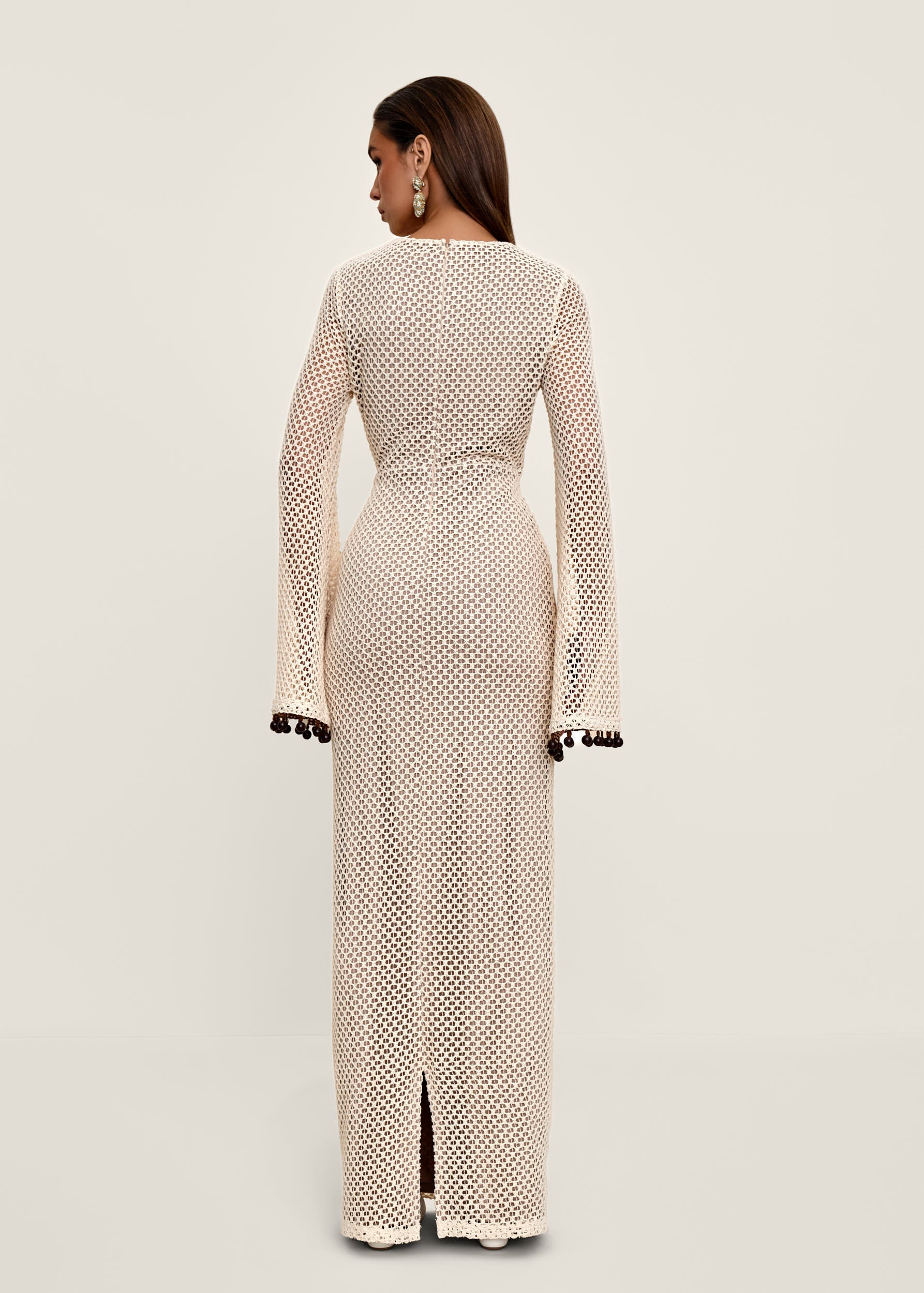 TERI CROCHET DRESS - CREAM