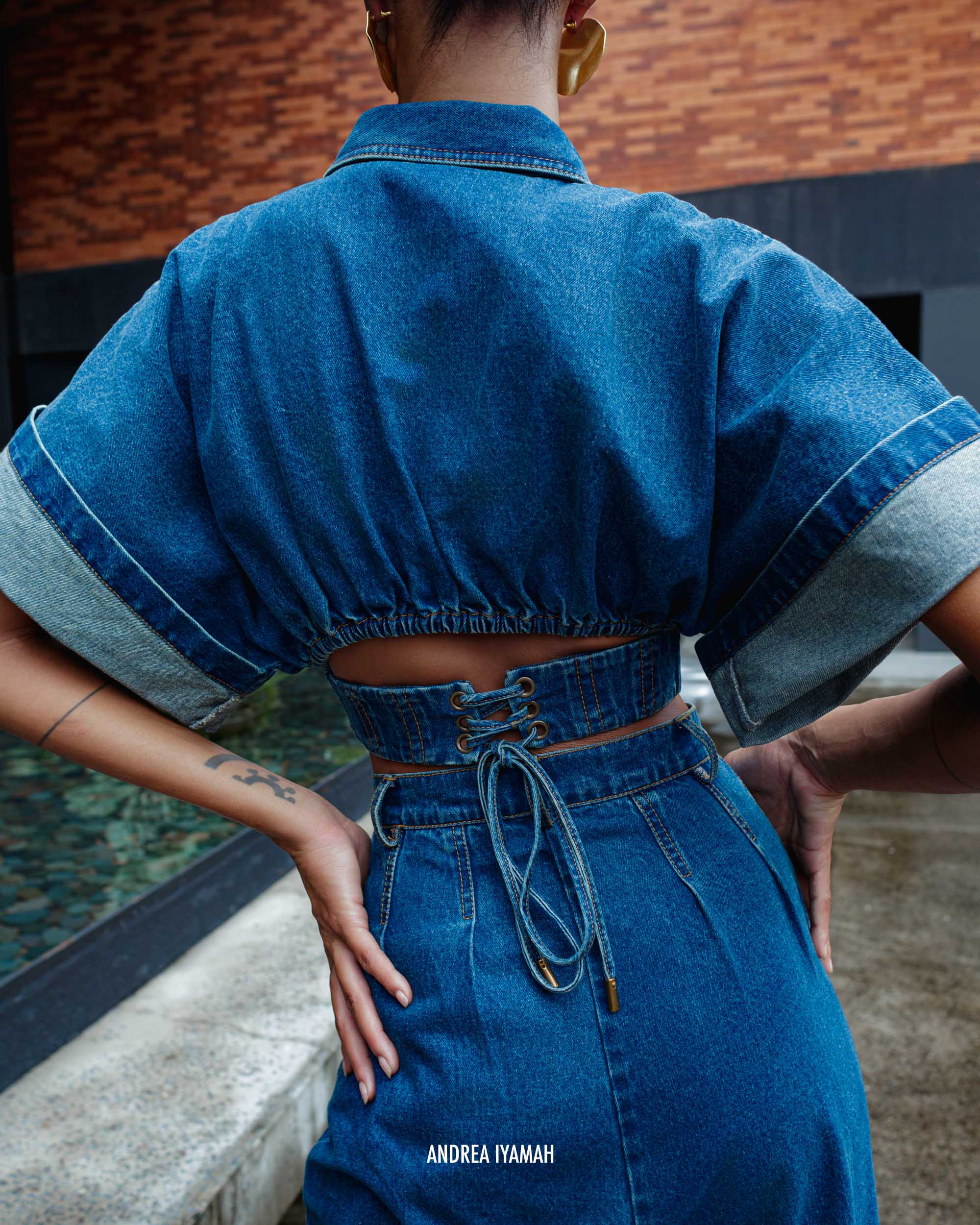 ALU CROP TOP - DENIM