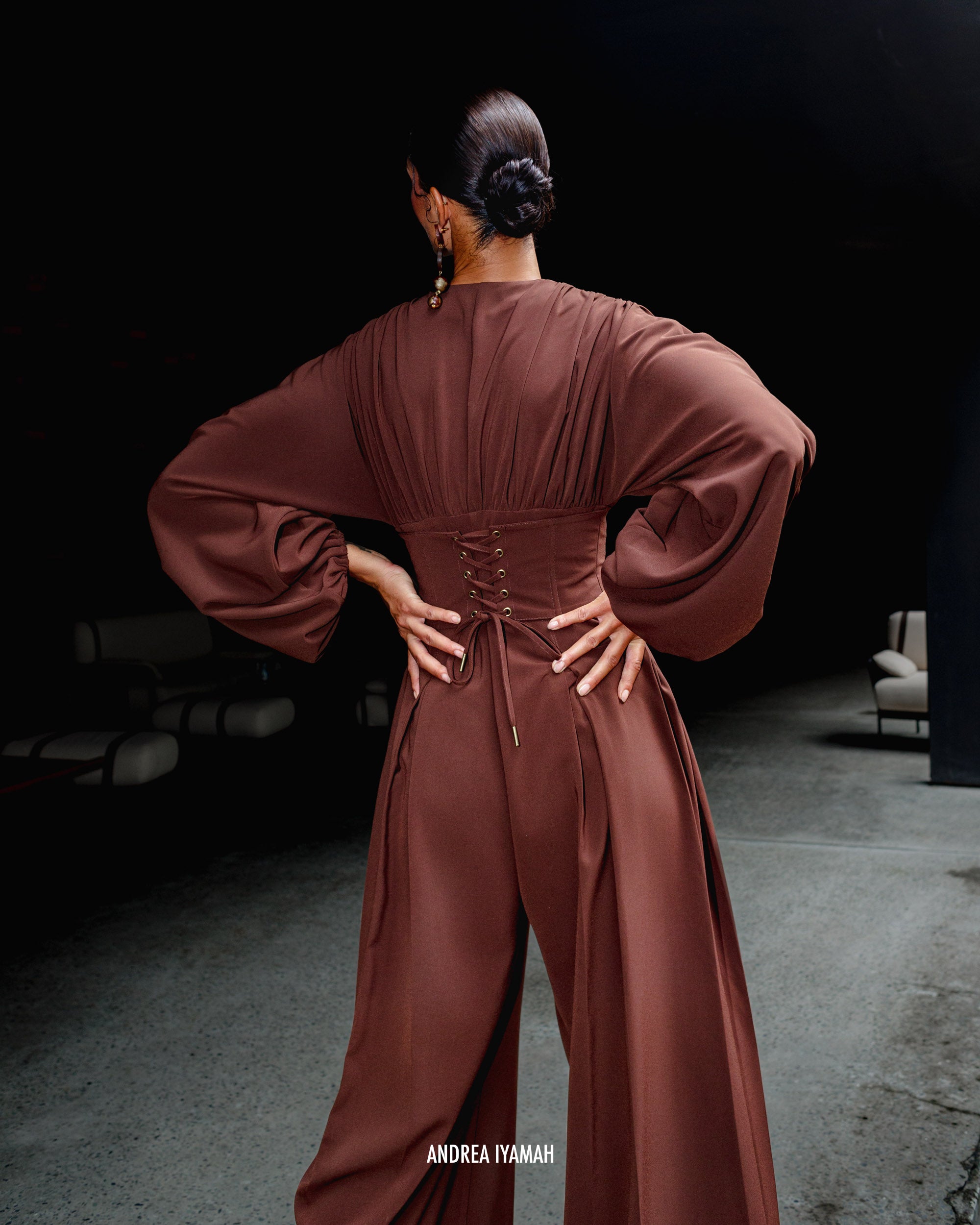 ZERRA JUMPSUIT - COFFEE