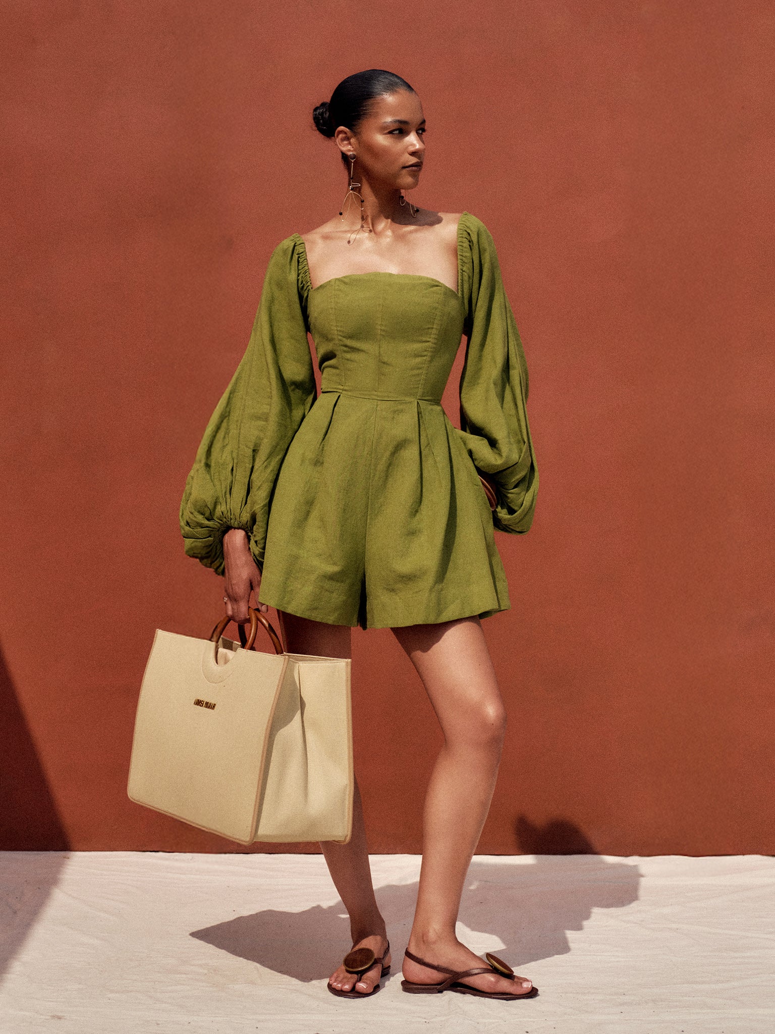 ALMA ROMPER - OLIVE