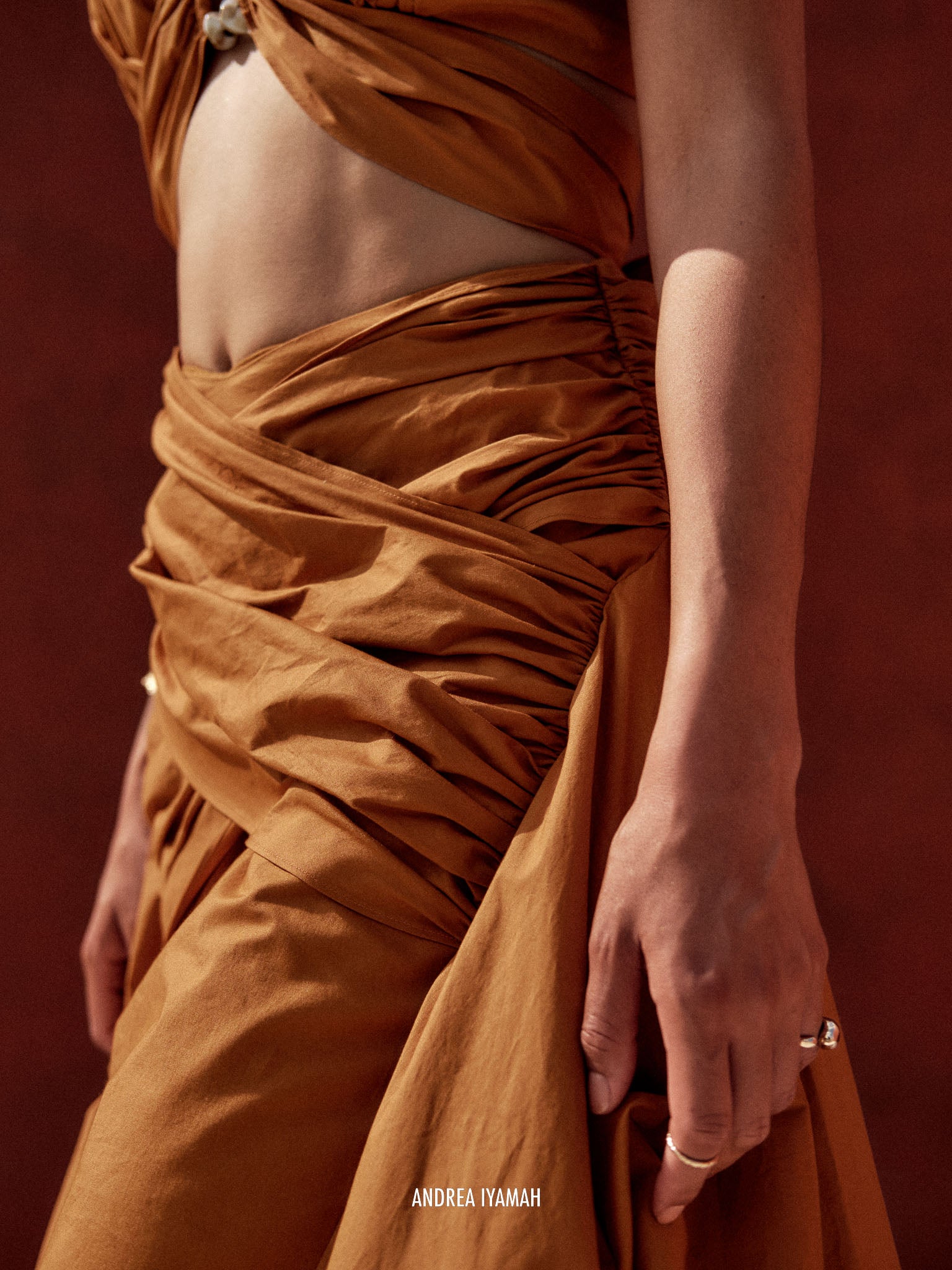 ANDREA IYAMAH GIA MAXI SKIRT - ORANGE
