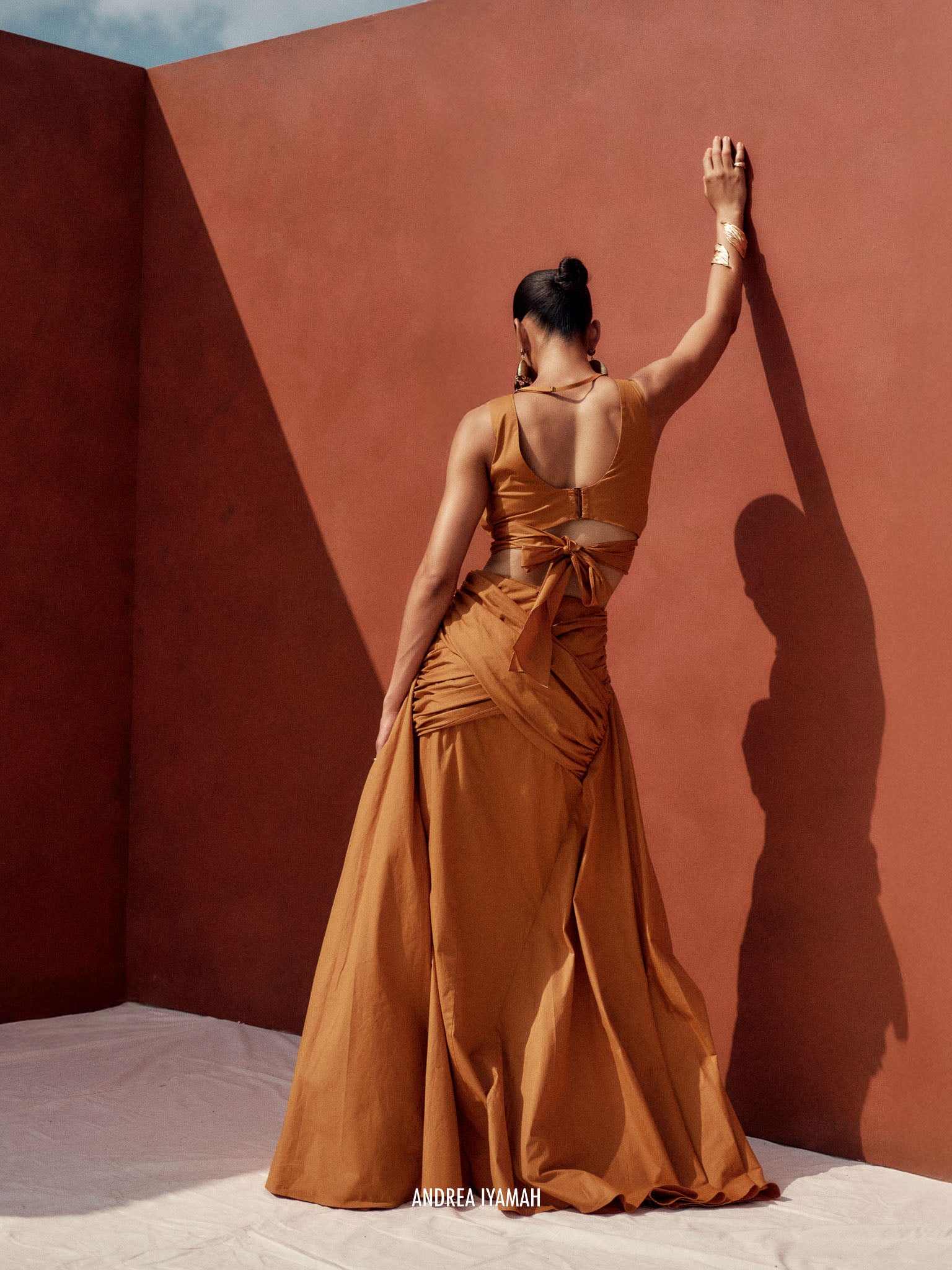 ADEAM アディアム Marie Skirt 美品 ANDREA IYAMAH GIA MAXI SKIRT - ORANGE