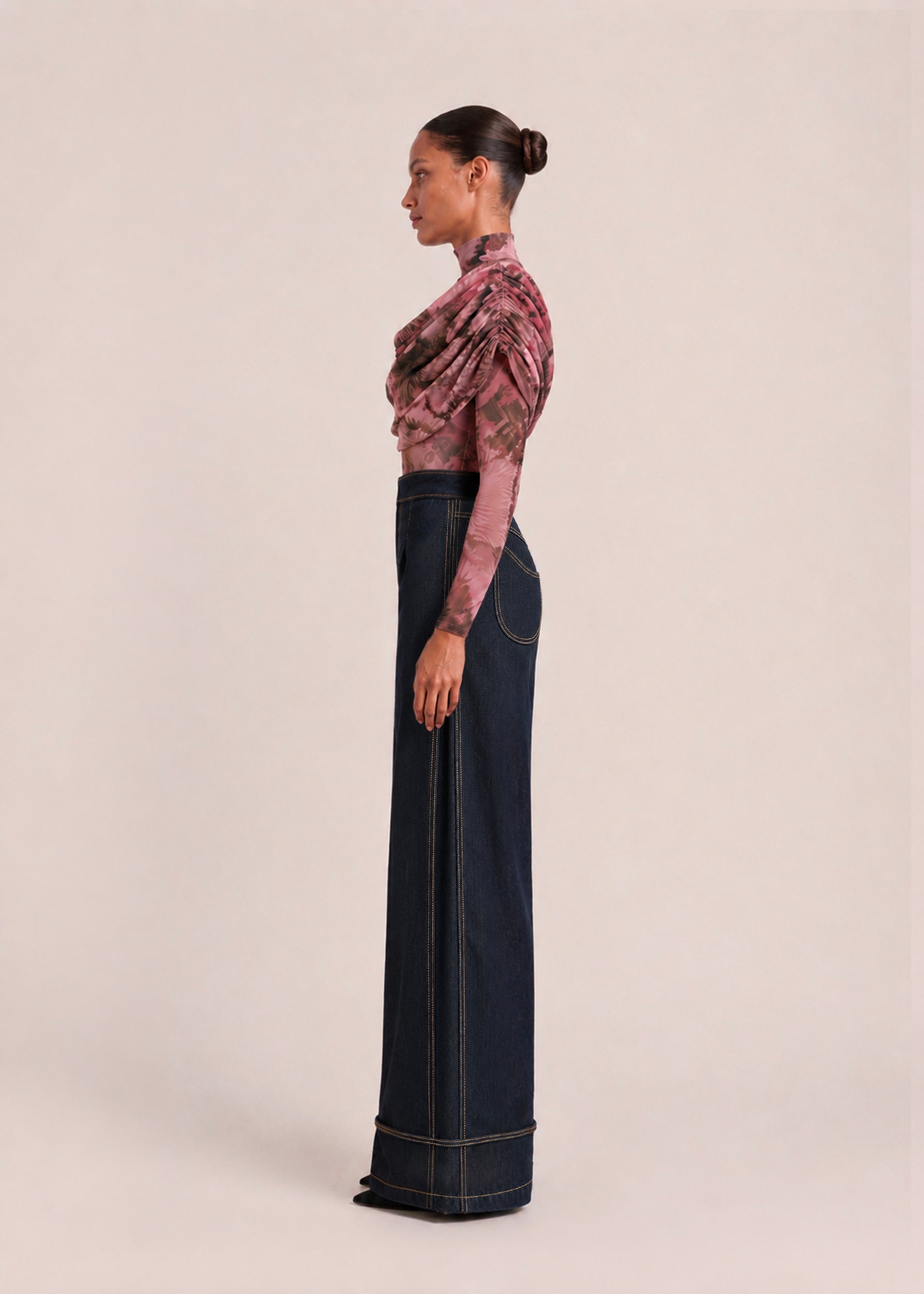 VALA WIDE LEG DENIM PANTS