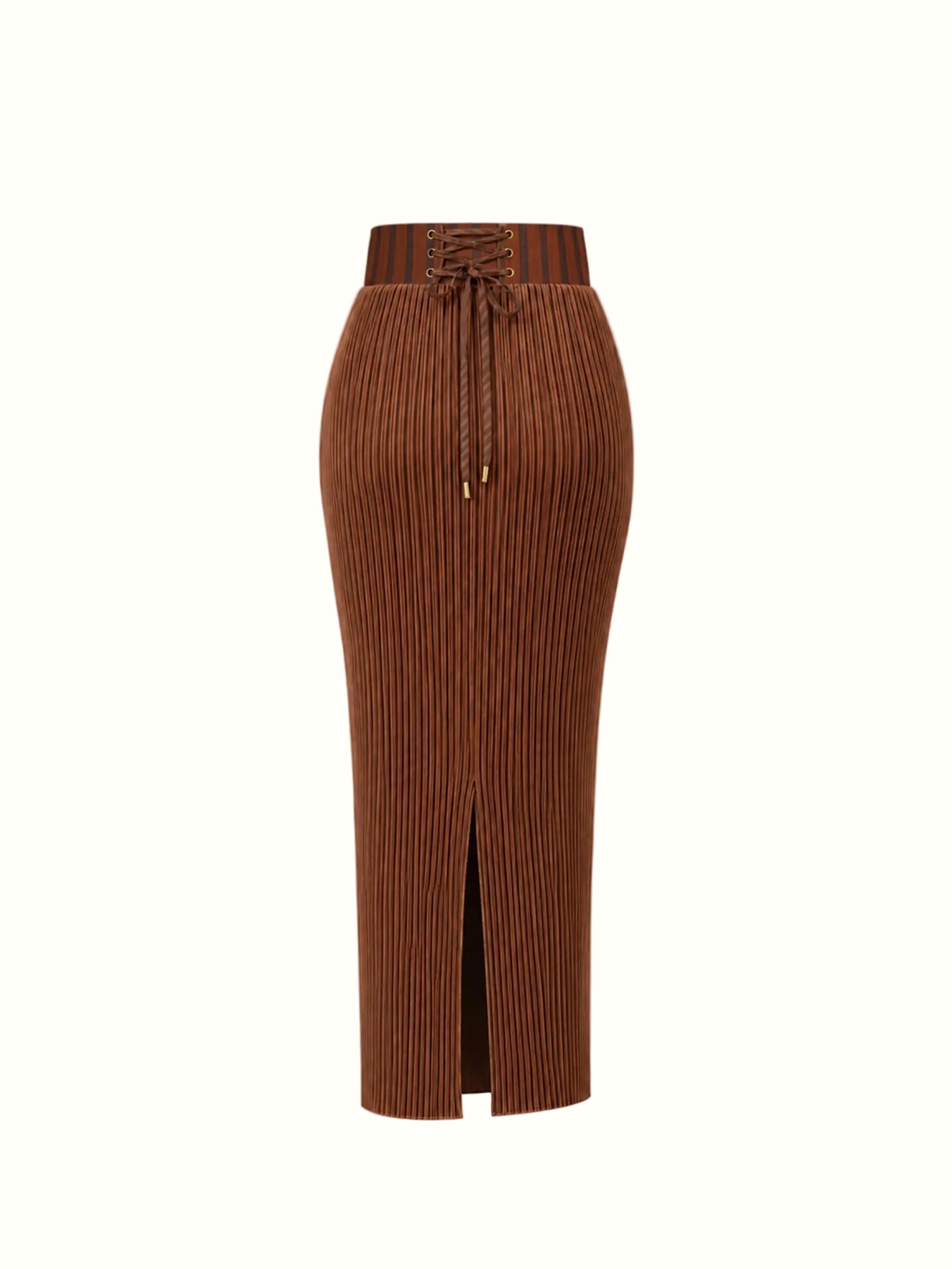 BEKA MAXI SKIRT-TOFFEE