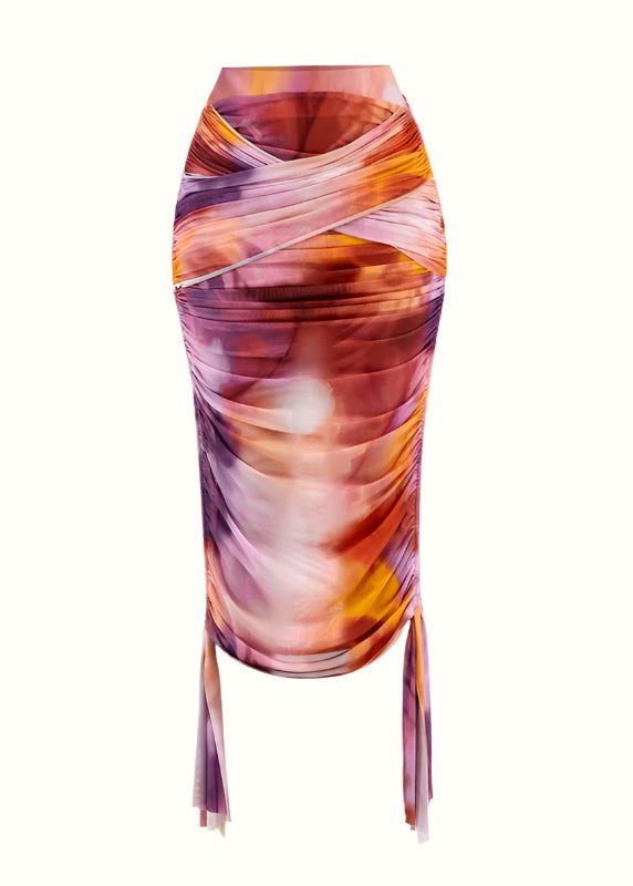 BINA MESH SKIRT - DANDI PRINT