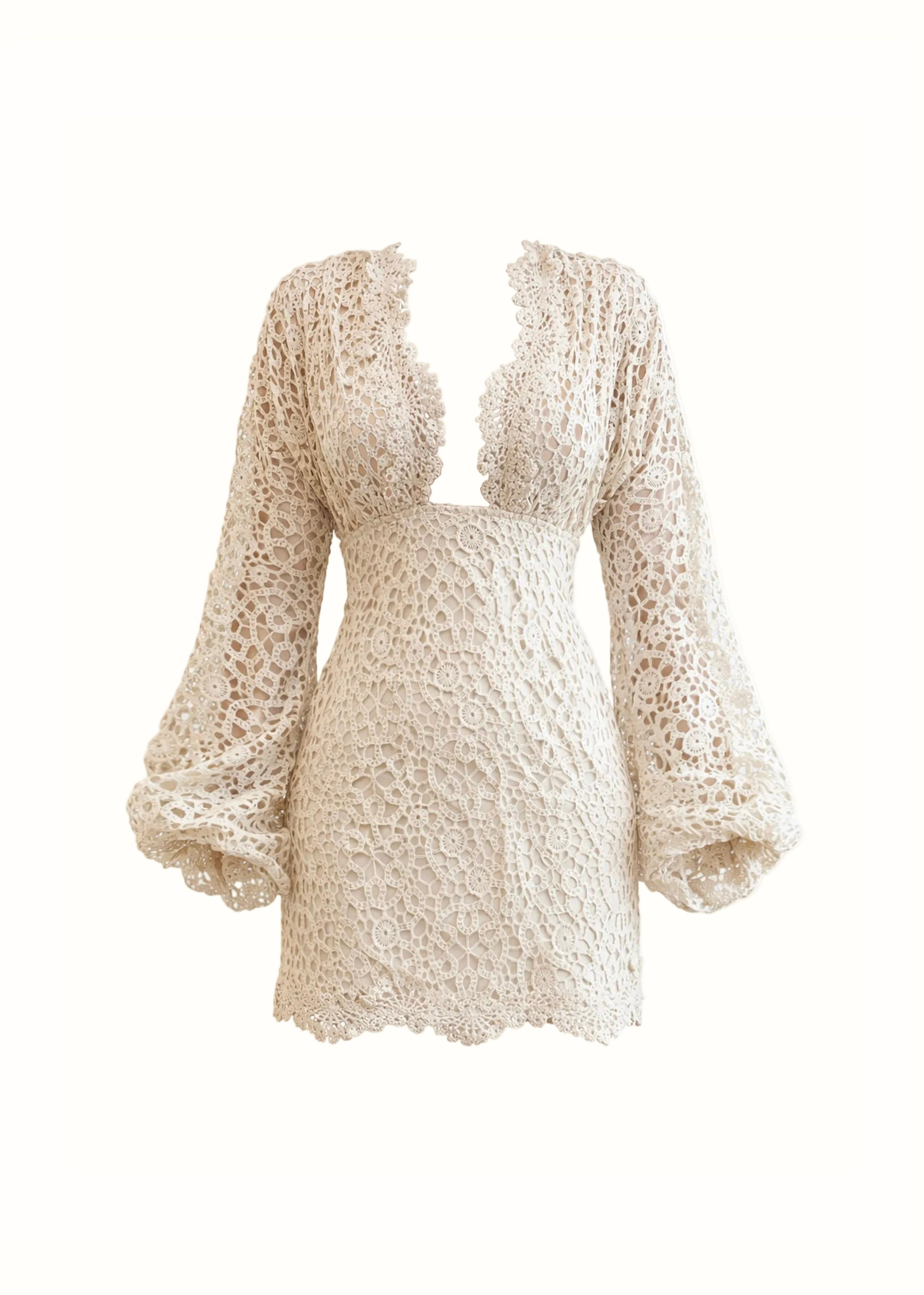 DANI MINI LACE DRESS - IVORY