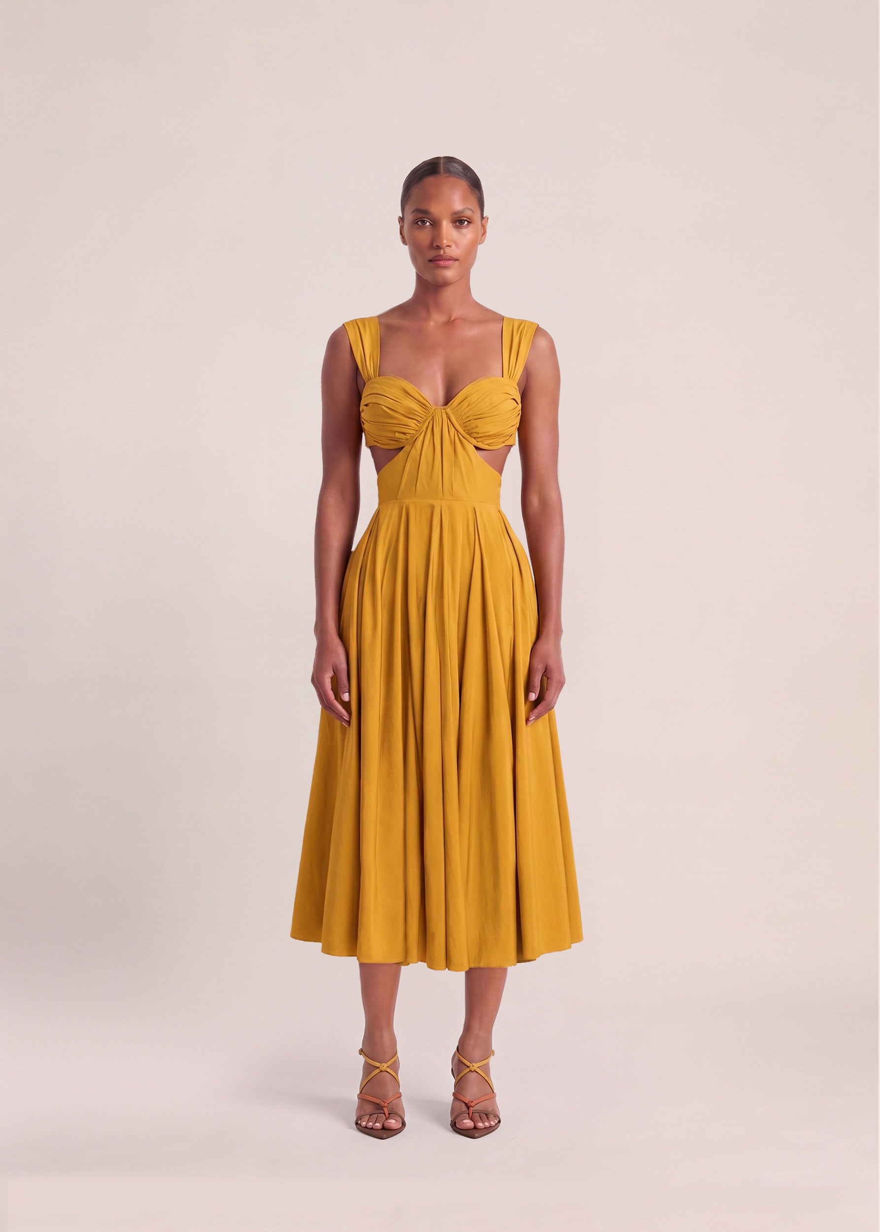 ILORA DRESS-MUSTARD