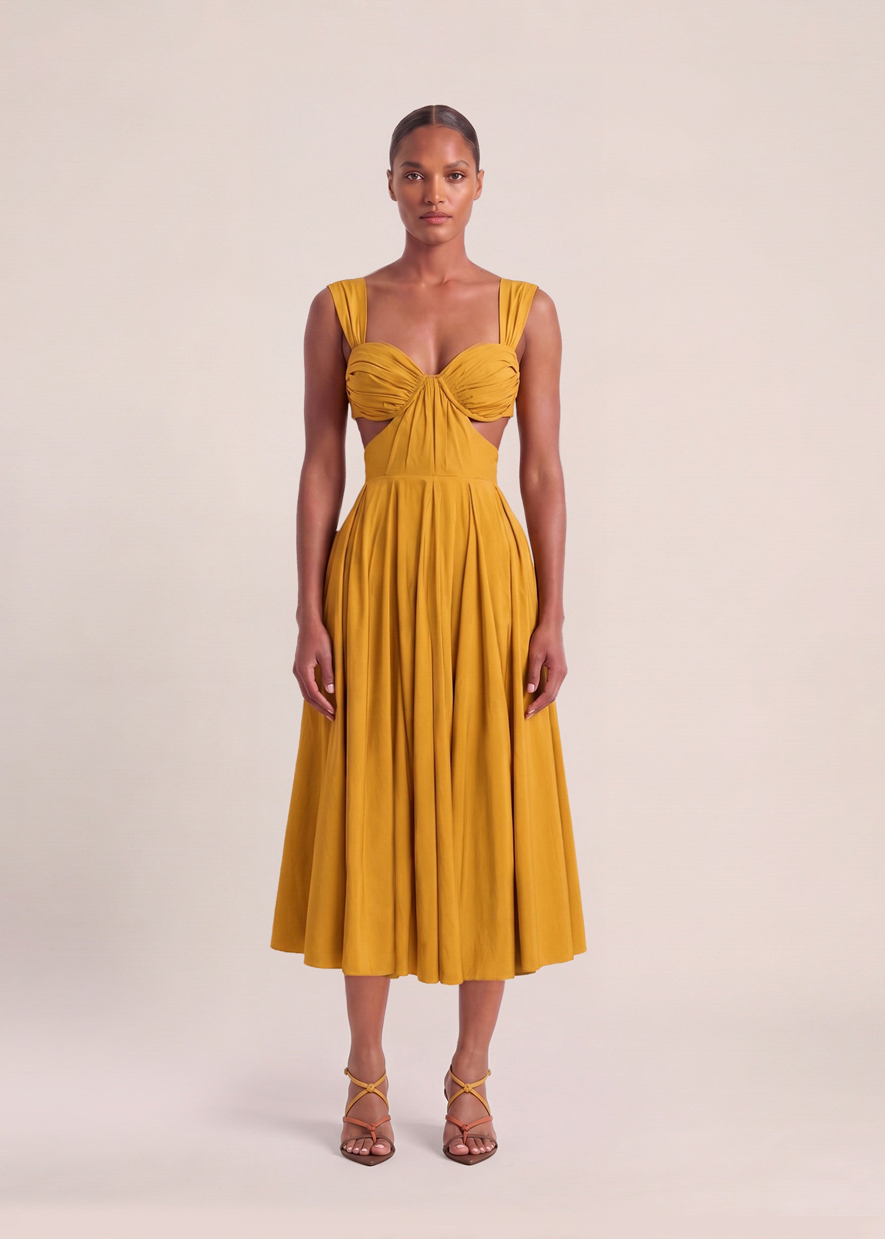 ILORA DRESS-MUSTARD