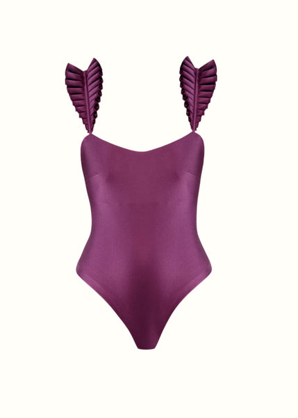 ANDREA IYAMAH TISI ONE PIECE SWIMSUIT - EGGPLANT