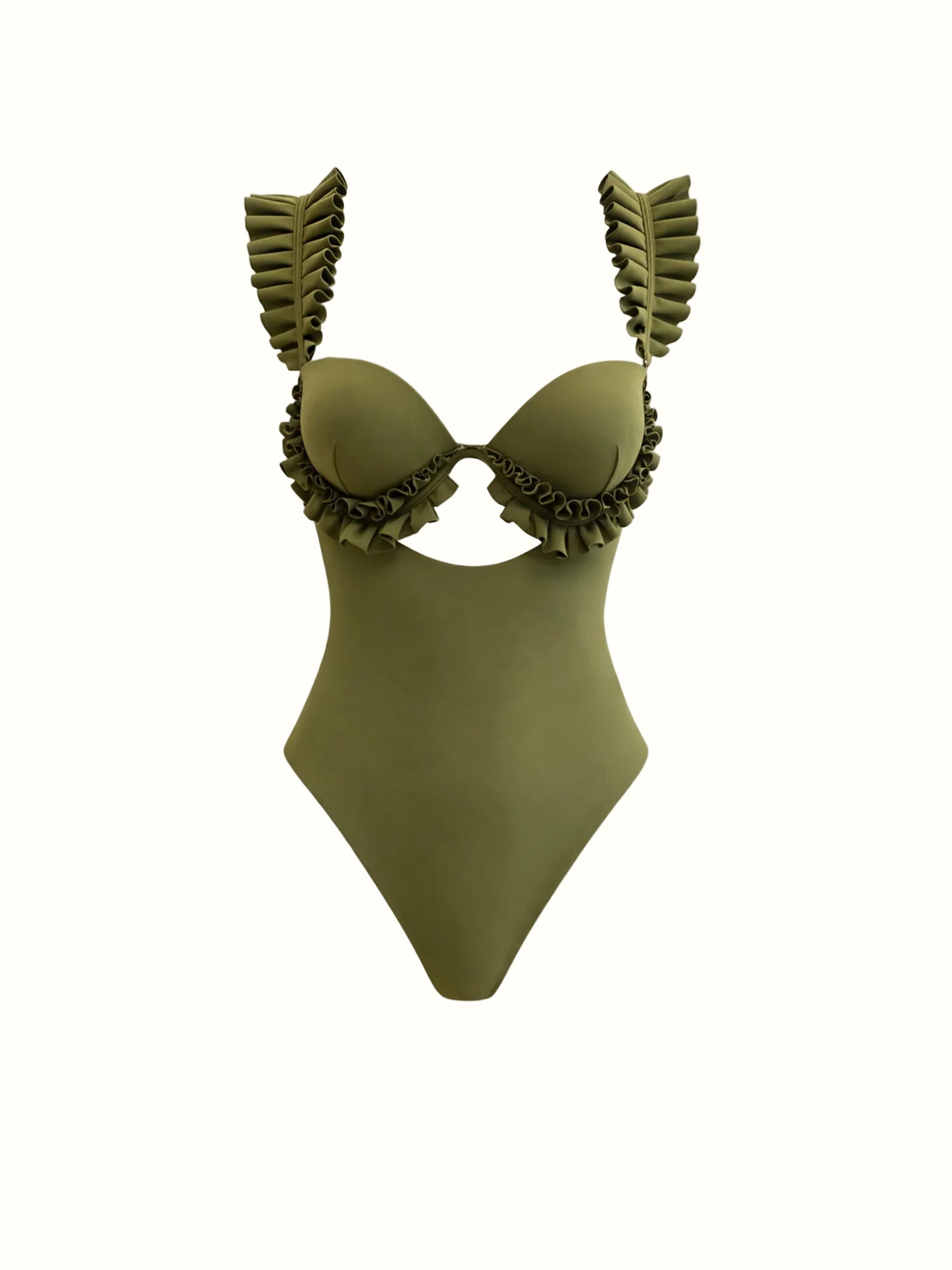 KUJI ONE PIECE SWIMSUIT - OLIVE GREEN