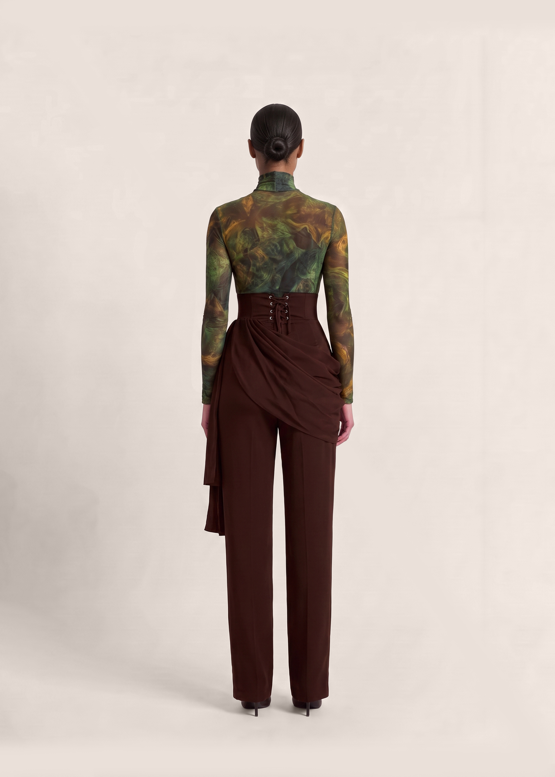 LOTI DRAPE PANTS-COCOA