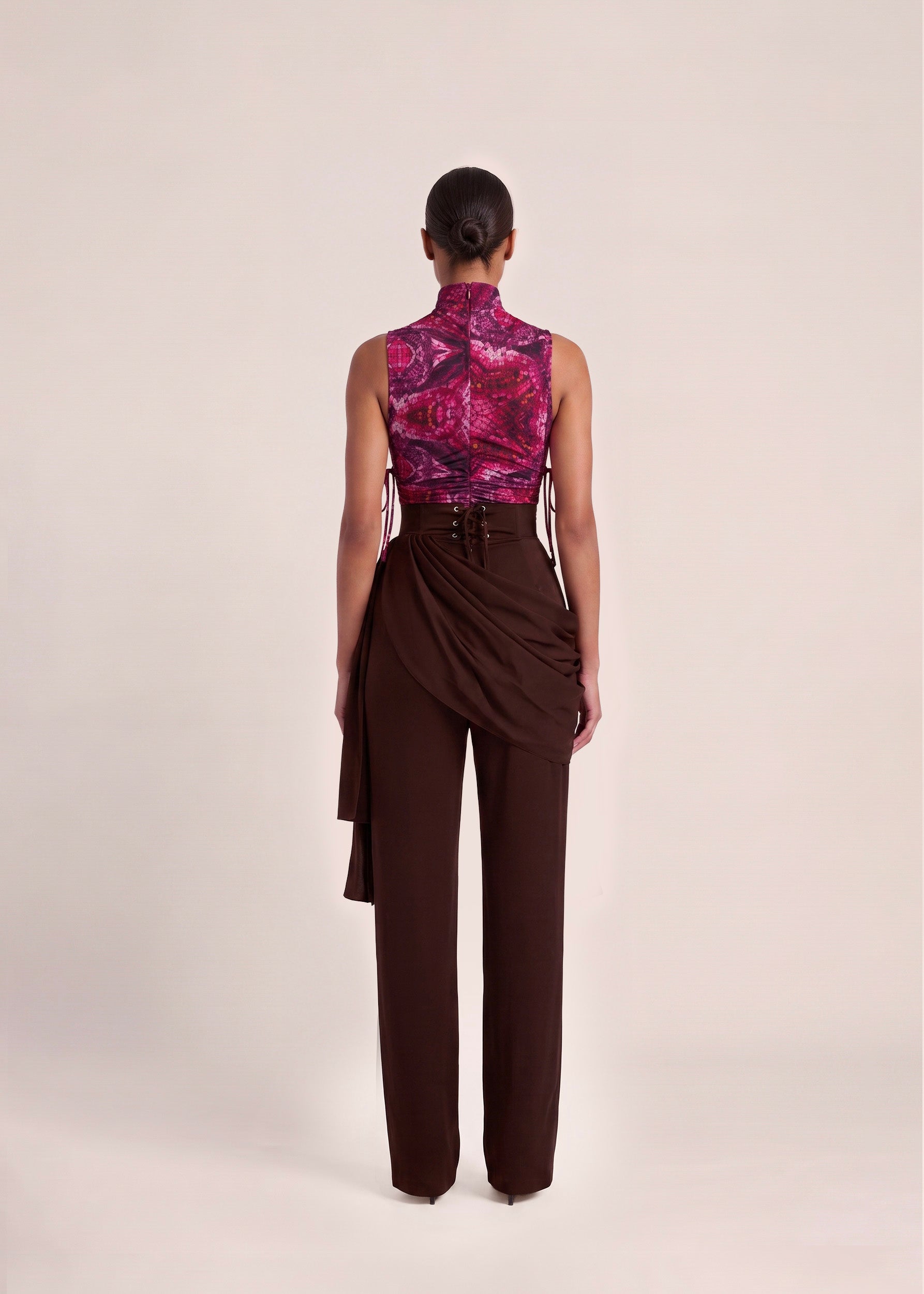 LOTI DRAPE PANTS-COCOA