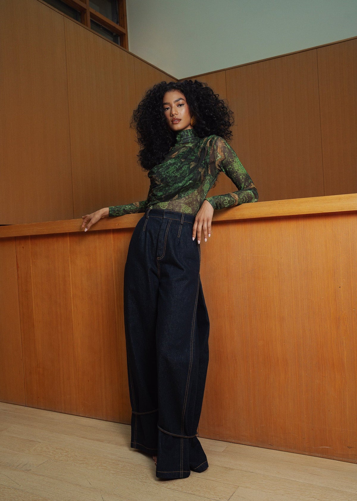 VALA WIDE LEG DENIM PANTS