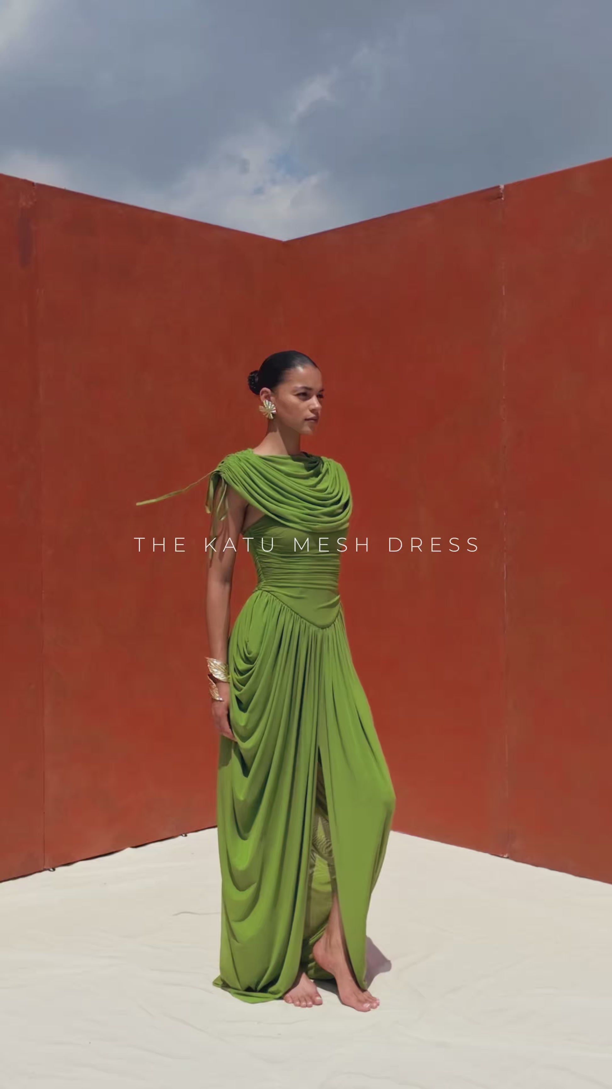 ANDREA IYAMAH KATU MESH DRESS